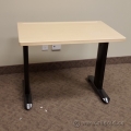 Inscape Blonde and Black Height Adjust Training Table 36x23"